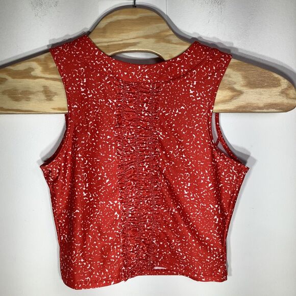 The Bubble Womens Lexi Crop Tank Top Red Size Medium NWT - Picture 3 of 10